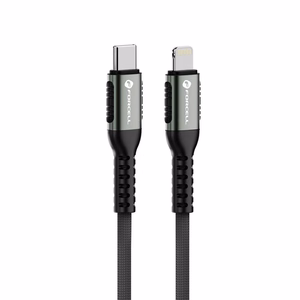 Kaapeli USB C - Lightning Forcell F-Energy PD 3A 27W Cafule 0,25m C259 musta