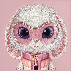Nimmy Cool&Cute 2.0 Rabbit Suojakuori iPhone 17 Pro:lle - Vaaleanpunainen