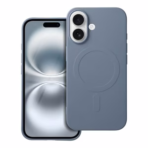 Silikoninen Mag Cover iPhone 16:lle yhteensopiva MagSafen kanssa (iso reikä) vaaleansininen