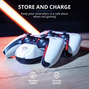 Trust GXT 250 Duo charging station for 2 PlayStation 5 controllers