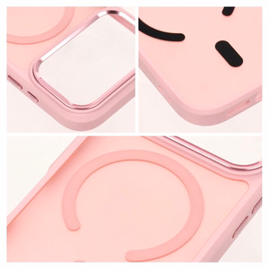 Suojakuori laitteelle iPhone 18 Pro / 17 Pro: Forcell F-Protect Smoke Hybrid Premium, MagSafe-yhteensopiva, väri: vaaleanpunainen