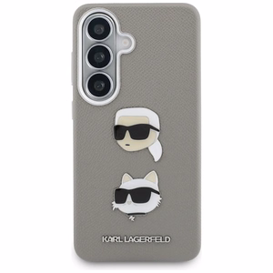 Karl Lagerfeld Suojakuori Saffiano Double Heads Metal Samsung Galaxy S26:lle hopeinen