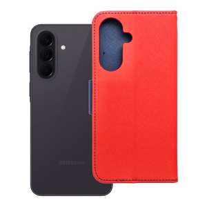 Flip-suojakuori Samsung A37:lle Fancy Book punainen / laivastonsininen