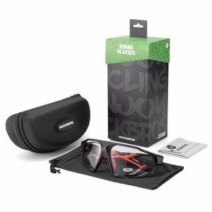 Rockbros SP216BK fotokromaattiset UV400-pyöräilylasit - musta ja punainen