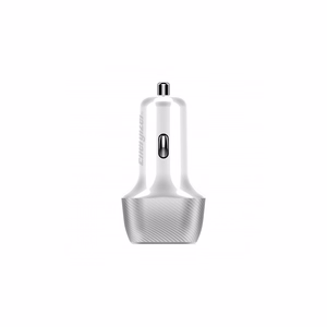 Energizer Ultimate D38WS autolaturi, USB-C + USB-A, 38 W PD + QC 3,0, valkoinen ja hopeanvärinen