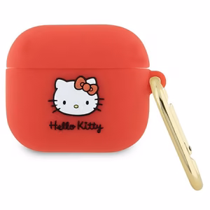 Hello Kitty Silicone 3D Kitty Head suojakuori AirPods 3:lle - fuksia