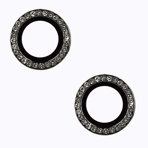 Karkaistu lasi HARD DIAMOND kameralle iPhone 15/15 Plus musta - 2 linssia