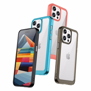iPhone 15 Pro Max Outer Space vahvistettu Suojakuori joustavalla kehyksellä - sininen