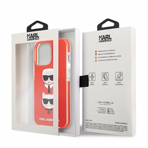 Karl Lagerfeld Karl&Choupette Head Case iPhone 13 Pro / iPhone 13 - punainen