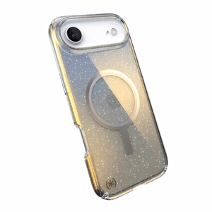 Speck Presidio Lux Glitter MagSafe suojakuori iPhone Air -laitteelle, Clear / Hyper Mirror Glitter -värinen