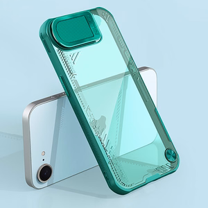 Nillkin Iceblade Prop Suojakuori linssin suojuksella ja jalustalla iPhone 16e / 17e:lle - vihreä