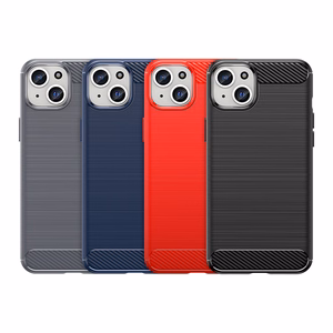 Joustava hiilikuitukuvioinen Suojakuori iPhone 15 Plus:lle Carbon Case - musta