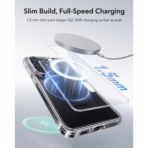 ESR Classic Hybrid Kickstand MagSafe Suojakuori Samsung Galaxy S26:lle - Läpinäkyvä