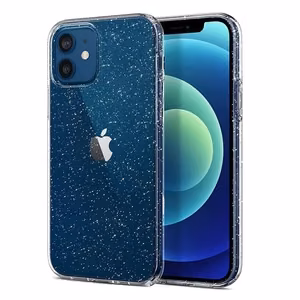 Crystal Glitter Suojakuori iPhone 12 Pro Max hopeinen