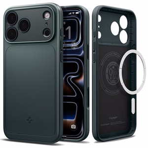 Spigen Thin Fit Mag Magsafe Suojakuori iPhone 17 Pro:lle Abyss Green