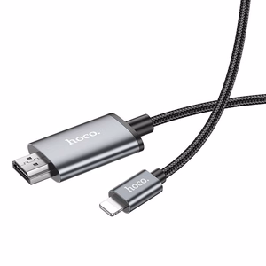 Hoco UA27 Lightning–HDMI -kaapeli 1080p 2,0 m teräksenharmaa