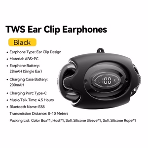 Bluetooth Hands Free Essager "E88" Black (Bluetooth 5.3)