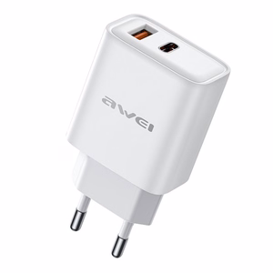 Charger Awei PD81-EU 22.5W USB-A/USB-C white