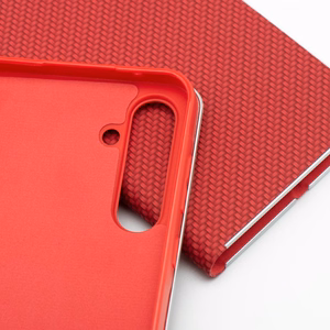 Läppäsuojakuori Samsung Xcover 7:lle Luna Book Carbon punainen