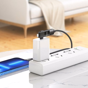 Hoco UA17 OTG-adapteri 2in1 USB C / Lightning - USB A musta