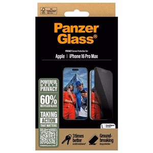 PanzerGlass Privacy näytönsuoja iPhone 16 Pro Max 6.9' Ultra-Wide Fit P2864