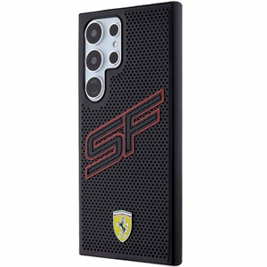 Ferrari Big SF Perforated suojakuori Samsung Galaxy S24 Ultra:lle - musta