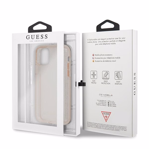 Guess GUHCN65PCGLPI iPhone 11 Pro Max vaaleanpunainen/vaaleanpunainen kova kotelo Glitter