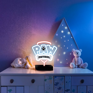 Neon LED jalustalla Paw Patrol - Logo OW-120146