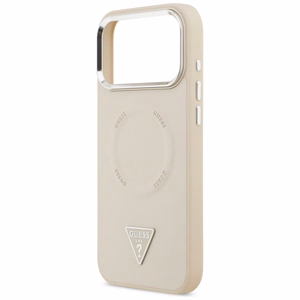 Guess Triangle Logo MagSafe Suojakuori iPhone 17 Prolle - Beige