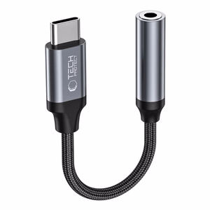 Tech-Protect UltraBoost USB-C / 3.5mm mini jack sovitin - musta