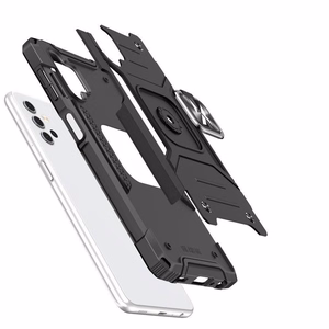 Wozinsky Ring Armor Tough Hybrid Case Cover + magneettinen kiinnike Samsung Galaxy A13 5G musta