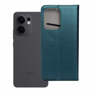 SMART MAGNETO Book Suojakuori OPPO RENO 13F 4G / 5G:lle tummanvihreä
