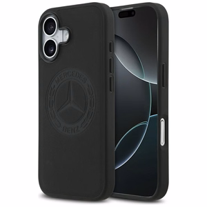 Mercedes Nahkainen Vintage Logo MagSafe Suojakuori iPhone 17:lle - musta