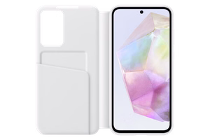 ZA356CWEGWW Smart View Wallet suojakuori Samsung Galaxy A35, valkoinen