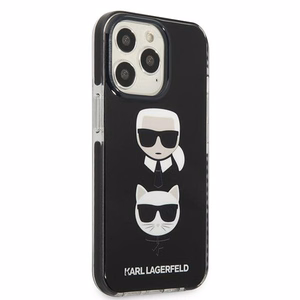 Karl Lagerfeld Karl&Choupette Head kotelo iPhone 13 Pro Max - musta - musta