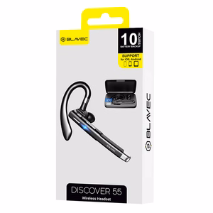 Blavec Bluetooth Headset Discover 55 Multipoint + varavirtalähde (BHDI55-B) musta