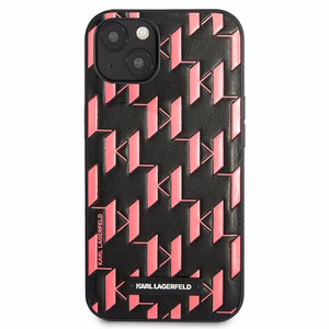 Karl Lagerfeld KLHCP13SMNMP1P iPhone 13 mini 5,4 "kovakotelo vaaleanpunainen / vaaleanpunainen Monogrammi plaketti
