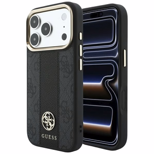Kotelo mallille IPHONE 18 Pro Max/17 Pro max MagSafe-yhteensopiva (Stripe Round and Classic Logos 4G) (väri: musta)