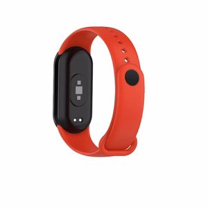 SILIKONIHIHNA MI BAND 8/M8 (6). PUNAINEN