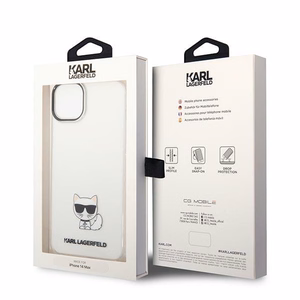 Karl Lagerfeld KLHCP14MCTTR iPhone 14 Plus 6.7 "kovakotelo selkeä / läpinäkyvä Choupette Body