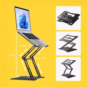 Wozinsky WRS-CPY75DSB Aluminum Laptop and Tablet Stand + Free Smartphone Stand - Black