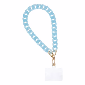 Panama phone lanyard, phone pendant / cord length 40cm (20cm in the loop) / wrist - blue