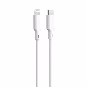 Forever kierrätettävä kaapeli USB-C - Lightning 1,5 m 3A KR12-CL-00 valkoinen