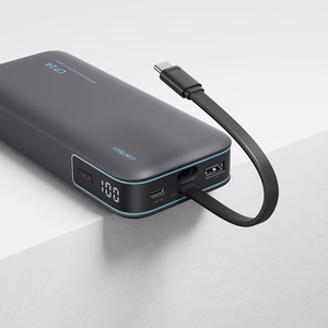 Cuktech LPB200N 40W 20000mAh Powerbank with Integrated Cable - Gray