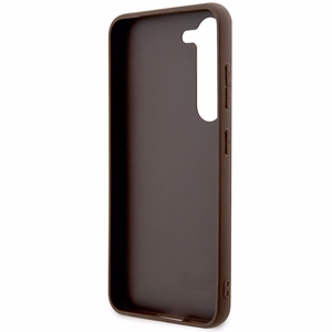 Guess GUHCS23SG4GFBR S23 S911 brown/brown hard case 4G Metal Gold Logo