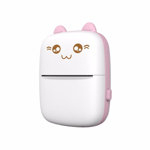 HURC9 Bluetooth Mini Kitty -lämpötulostin sovelluksella - vaaleanpunainen