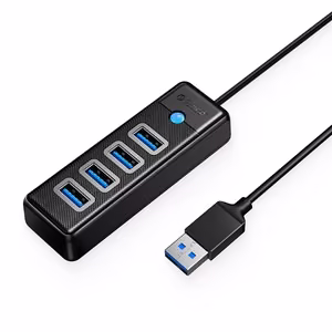 Orico PW4U-U3 USB-A / 4x USB-A 3.0 Keskitin - musta