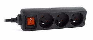 EnerGenie EG-PSU3F-01 – power strip with 3 French sockets, 10 A and C14 plug