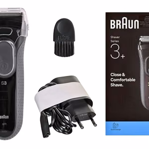Braun Series 3 3000S – teräverkkoparranajokone, harmaa
