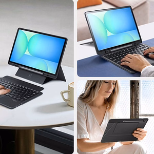 Dux Ducis DK taitettava suojakuori langattomalla näppäimistöllä Samsung Tab S10 FE Plus musta